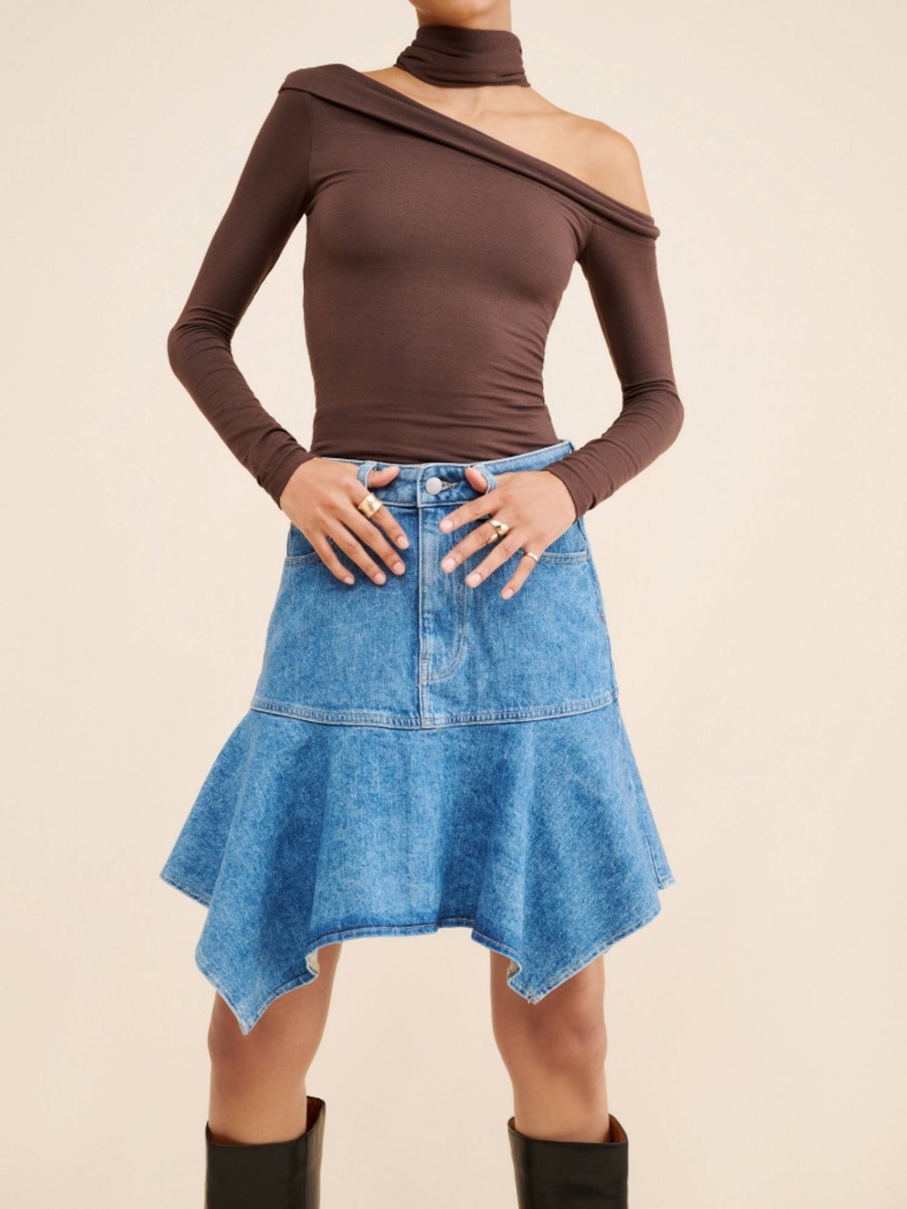 Anthropologie Women’s Warp + Weft Hav Denim Mini Skirt 2/26